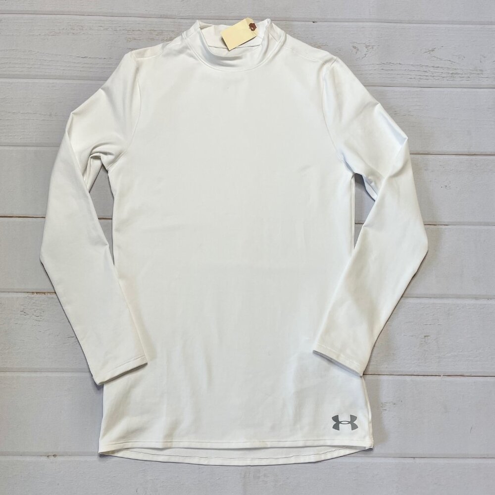 Under Armour - Men’s White Fitted Thermal Top - Size Small